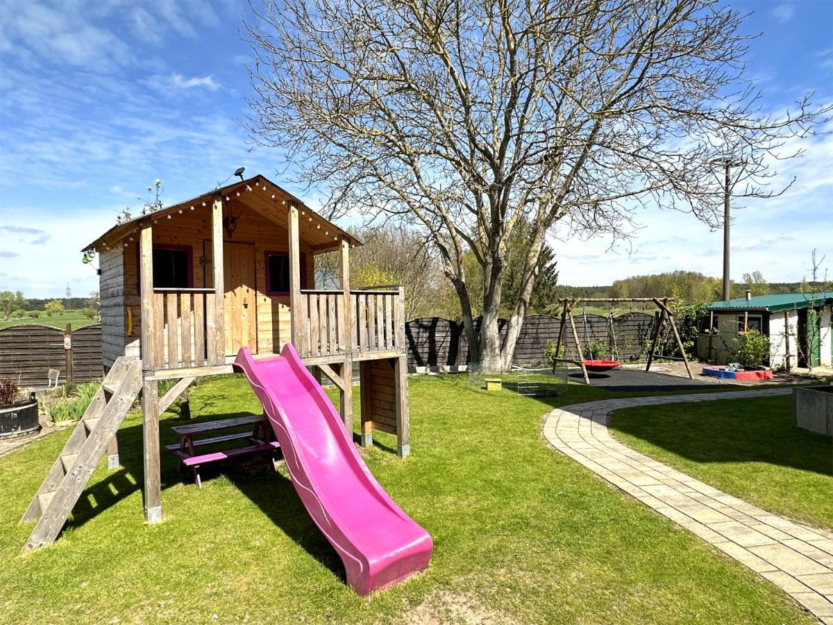 Behindertengerechte Ferienwohnung Nossentiner Huette Bagian luar foto